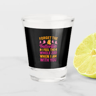 Butterfly-Geschenk Vergessen Sie die Schmetterli Schnapsglas