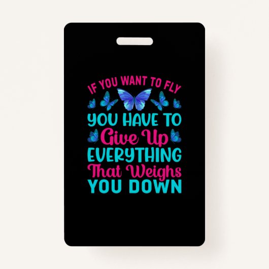 Butterfly-Geschenk | Wenn du Will zu fliegen Ausweis (Vorderseite)