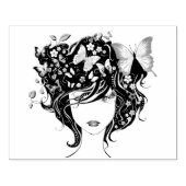 Butterfly Girl 1A Gummistempel (Prägung)