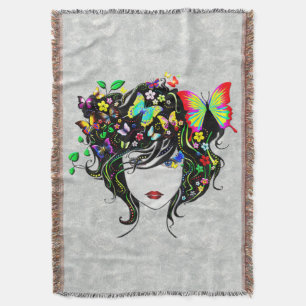 Butterfly Girl 1A Optionen Blanken Decke
