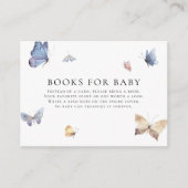 Butterfly Girl Baby Shower Books for Baby Begleitkarte (Vorderseite)