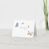 Butterfly Girl Baby Shower Dankeskarte (Vorderseite)
