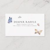 Butterfly Girl Baby Shower Diaper Raffle Begleitkarte (Vorderseite)