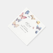 Butterfly Girl Baby Shower Paper Napkin Serviette (Ecke)