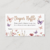 Butterfly Girl Babydusche Bläschen Windeln Raffel Begleitkarte (Vorderseite)