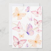 Butterfly girl Birthday  Einladung (Rückseite)