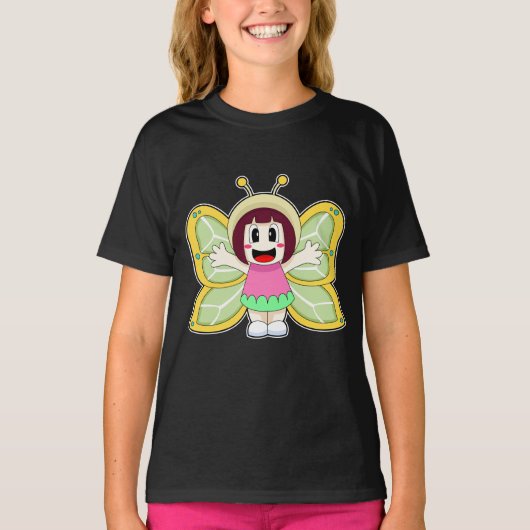 Butterfly Girl Costume T-Shirt (Vorderseite)