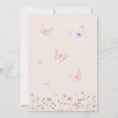 Butterfly Girl Einladung (Rückseite)