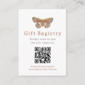 Butterfly Girl Geschenk Registry Baby Dusche Begleitkarte (Vorderseite)