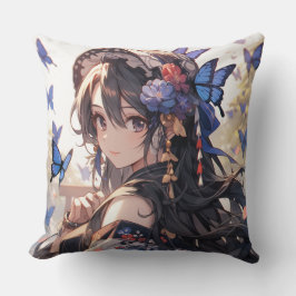 Butterfly Girl Kissen