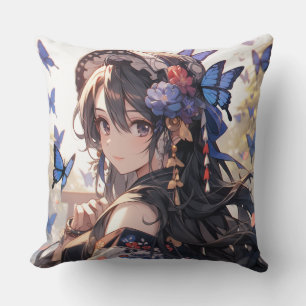 Butterfly Girl Kissen