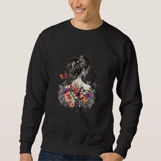 Butterfly Girl Lady of Butterflies 6 Sweatshirt (Vorderseite)