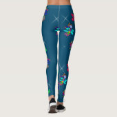 Butterfly Girl Niedlich Zeichnend Leggings (Rückseite)
