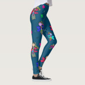 Butterfly Girl Niedlich Zeichnend Leggings (Rechts)