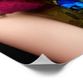 Butterfly Girl Surreal Fantasy Art Print Poster (Ecke)