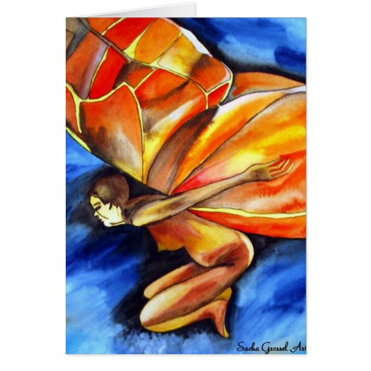 Butterfly Girl über das Original Fantasy Art (Vorne)