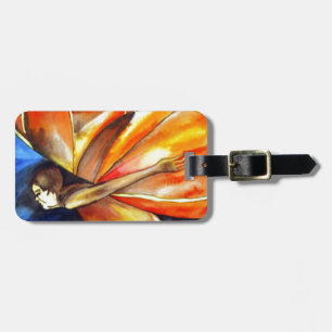 Butterfly Girl über das Original Fantasy Art Gepäckanhänger