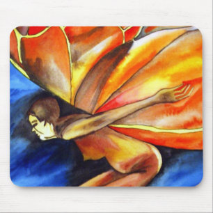 Butterfly Girl über das Original Fantasy Art Mousepad