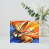 Butterfly Girl über das Original Fantasy Art Postkarte (Stehend Vorderseite)