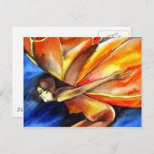 Butterfly Girl über das Original Fantasy Art Postkarte (Vorne/Hinten)