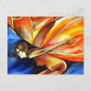 Butterfly Girl über das Original Fantasy Art Postkarte
