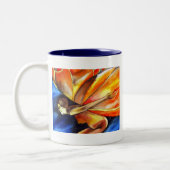 Butterfly Girl über das Original Fantasy Art Zweifarbige Tasse (Links)