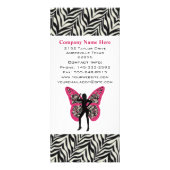 Butterfly Girl und Zebra Print Rack Cards Werbekarte (Hinten)