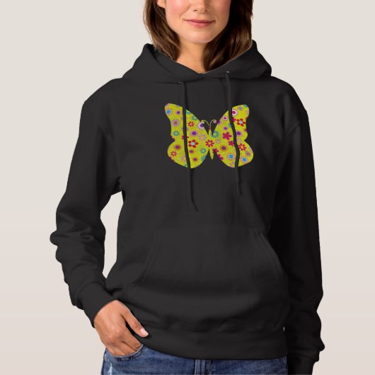 Butterfly Girl Who Lieben Schmetterlinge Niedliche Hoodie (Vorderseite)