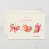 Butterfly Girls Geburtstagsparty Danke Karte (Vorne/Hinten)