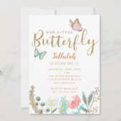 Butterfly Girls Geburtstagsparty Einladung (Vorderseite)