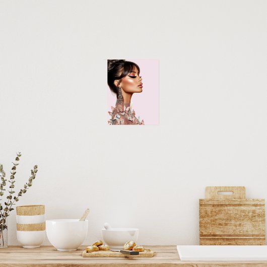 Butterfly Glam Editorial Poster Paper (Semi-Gloss) (Küche)