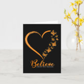 Butterfly Glaube Leukämie Bewusstsein Orange Ribbo Karte (Gelbe Blume)