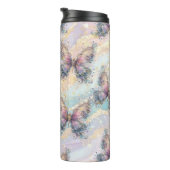 Butterfly-Glitzer Anpassen Name Thermal Tumbler Thermosbecher (Nach rechts gedreht)