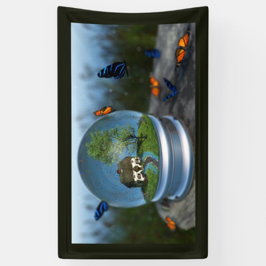 Butterfly Globe Banner (Vertikal)