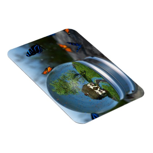 Butterfly Globe Flexible Magnet (Rechte Seite)