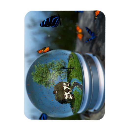 Butterfly Globe Flexible Magnet (Vertikal)