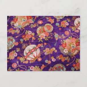 BUTTERFLY GLOBE KIMONO PRINT COLLECTION POSTKARTE