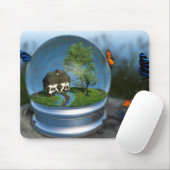 Butterfly Globe Mousepad (Mit Mouse)