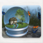 Butterfly Globe Mousepad (Vorne)