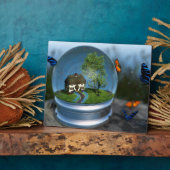 Butterfly Globe Picture Plaque Fotoplatte (Seite)
