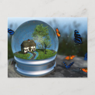 Butterfly Globe Postkarte