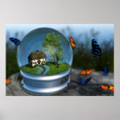 Butterfly Globe Print Poster (Vorne)