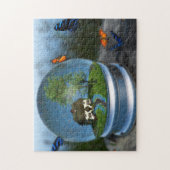 Butterfly Globe Puzzle (Vertikal)