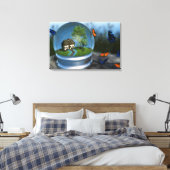 Butterfly Globe Wrapped Canvas Leinwanddruck (Insitu (Schlafzimmer))