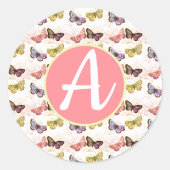 BUTTERFLY GLOSSY Sticker CUSTOM MONOGRAMM (Vorderseite)