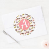 BUTTERFLY GLOSSY Sticker CUSTOM MONOGRAMM (Umschlag)