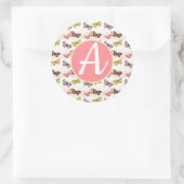 BUTTERFLY GLOSSY Sticker CUSTOM MONOGRAMM (Tasche)