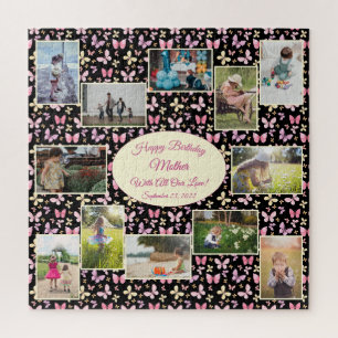 Butterfly Glücklich Geburtstag Mutter Foto Collag Puzzle