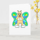 Butterfly glücklich karte (Gelbe Blume)