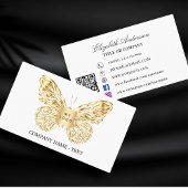 Butterfly-Gold-Logo QR-Code Visitenkarte